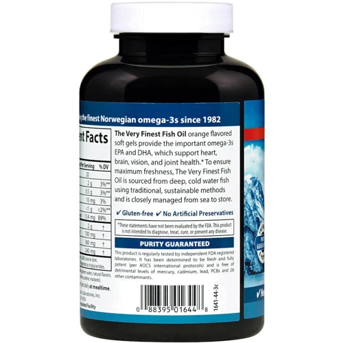 Carlson Labs The Very Finest 120+30 soft gels Orange Рыбий жир со вкусом апельсина: Форма выпуска Капсулы