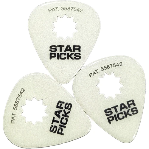 Медиатор Набор медиаторов EVERLY GLOW IN THE DARK STAR PICK MIX (12-PACK): Толщина  Средние (0.66 - 0.73 мм)