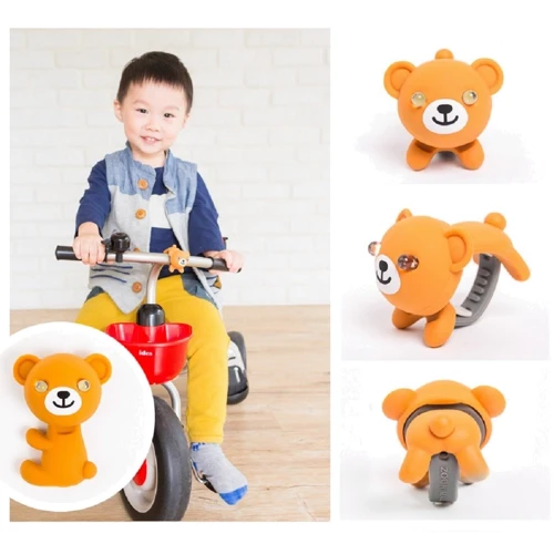 Ліхтарик-мигалка Zoonimal Ведмідь LED для дитячого велосипеда білий (Z216_6DF-BE 8)