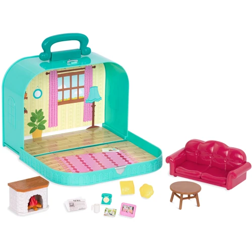 Игровой набор Li'l Woodzeez Кейс голубой (гостиная) с аксессуарами (WZ6599Z) фото 4