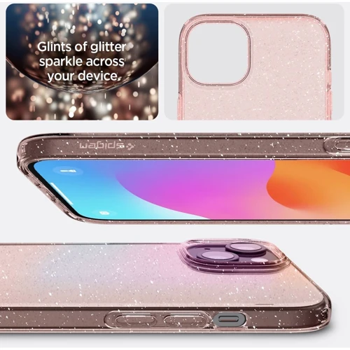 Чохол для iPhone Spigen Liquid Crystal Glitter Rose Quartz (ACS06789) для iPhone 15: Матеріали силікон