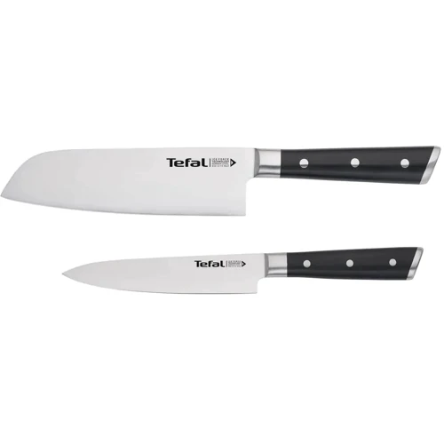 Набор кухонных ножей Tefal Ice Force 2 шт. черный (K232S224): Метериал лезвия Нержавеющая сталь