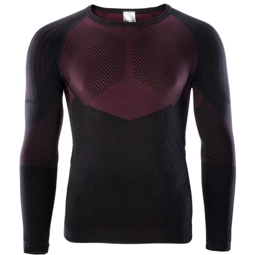 Термолонгслив Hi-Tec Higlo Top (HIGLO TOP-BLACK/DARK RED) 50-54 (XL-XXL) чорний