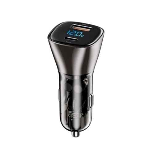 Зарядное устройство WIWU Car Charger USB+USB-C PC500 72W Grey: Сила тока 2.4А и более