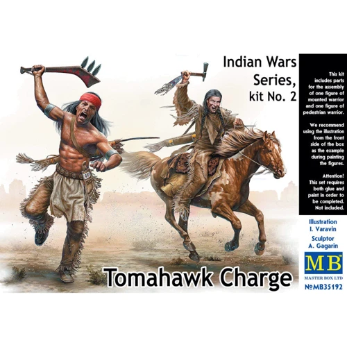 Набор фигурок Master Box "Tomahawk Charge", индейская военная серия, набор 2 (MB35192)