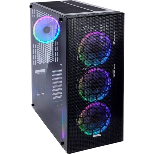 Корпус QUBE TITAN ARGB Black (TITAN_AJ88ARGB): Форм-фактор материнської плати ATX / E-ATX / Micro-ATX