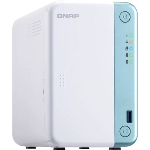 Мережевий накопичувач (NAS) QNAP 2BAY 4GB TS-251D-4G: Слоти для дисків 2 x 2,5" или 3,5" HDD/SSD с интерфейсом SATA II или SATA III до 36 ТБ