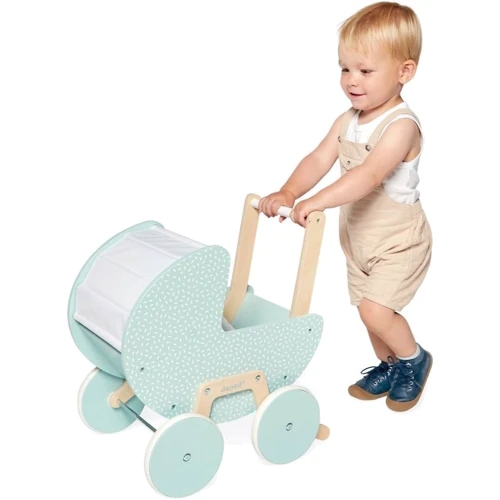 Коляска Janod для куклы мятная (J05900)