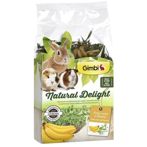 Травяной микс GimBi Natural Delight овес и банан для грызунов 100 г