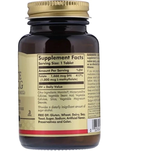Solgar Folate Солгар Фолат, метафолин 1000 mcg 60 таблеток: Тип Витамин B