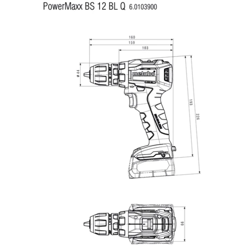 Шуруповерт Metabo PowerMaxx ВS 12 BL Quick (601039890): Питание от аккумулятора