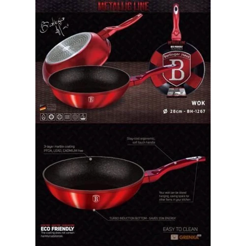 Berlinger Haus WOK 28x4.5см (1267N-BH): Тип сковороды сковорода ВОК