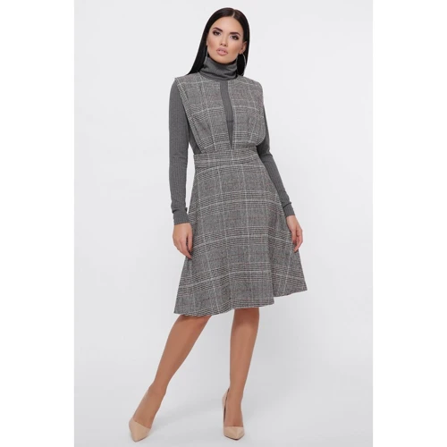 Сарафан FashionUp SRF-1780A 48 серый повседневный удлиненный миди