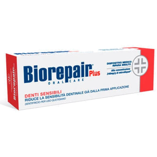 BIOREPAIR PLUS Зубная паста "Профессиональное избавление чувствительности" 75 ml: Назначение Восстановление, Очищение, Чувствительные десна, Свежесть дыхания, Укрепление эмали