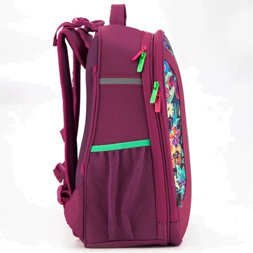 Рюкзак школьный каркасный 703 Flowery K18-703M-2: Спинка Ортопедическая (анатомическая)