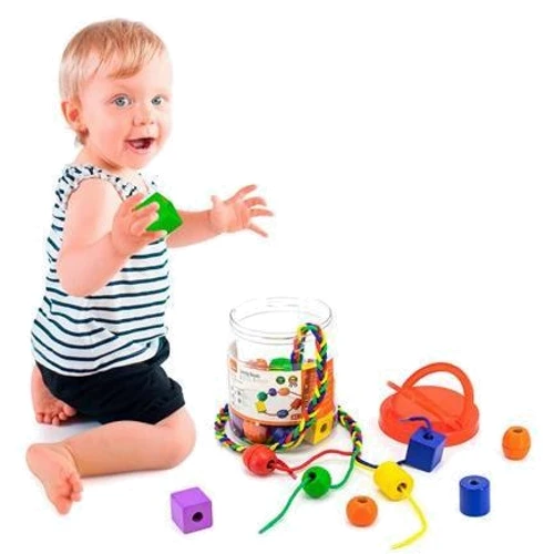 Дерев'яне шнурівка Viga Toys Намистини 30 шт (58466): Вік 3-4.5 года