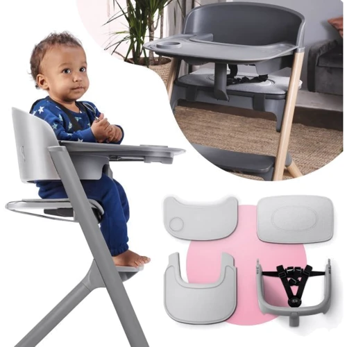 Стульчик для кормления Kinderkraft Igee Cloudy Grey (KHIGEE00GRY0000) фото 3