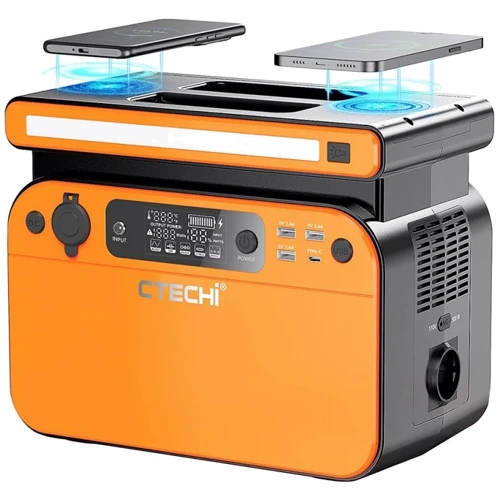 Зарядная станция CTECHi GT500 518Wh 162000mAh 500W Portable Power Station LiFePO4 Battery 60W PD Fast Charging Orange (GT500)