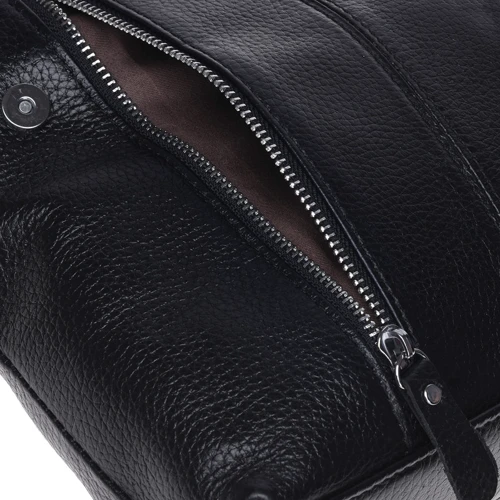 Мужская сумка планшет Borsa Leather черная (K15103-black): Застежка Механическая