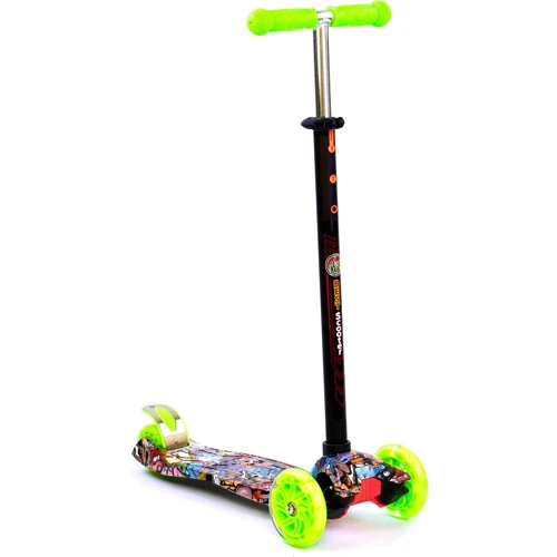 Самокат Best Scooter MAXI Графити Черно-зеленый (А 25470 /779-1325)