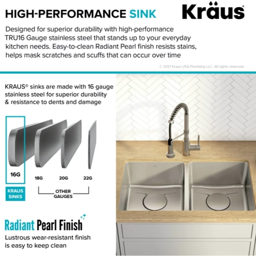 Кухонна мийка Kraus KD1UD33B