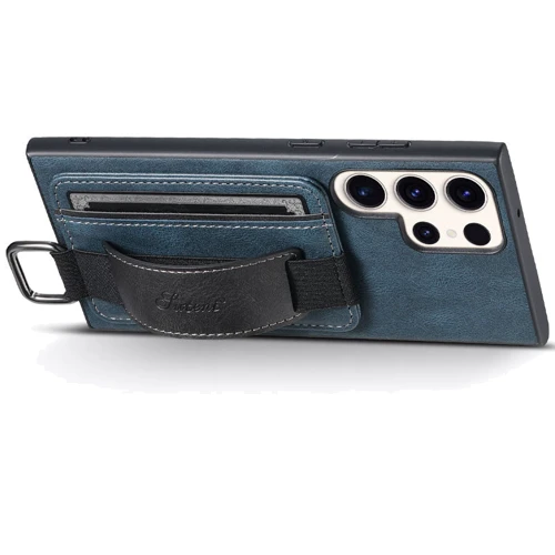 Чехол для телефонов Epik Leather Case Wallet and Straps Blue for Samsung S928 Galaxy S24 Ultra: Цвет синий