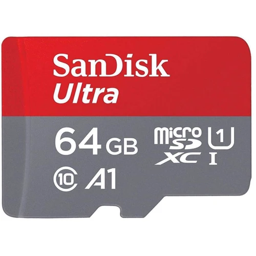 Карта пам'яті SanDisk 64GB microSDHC C10 UHS-I Ultra + SD (SDSQUNR-064G-GN3MA)