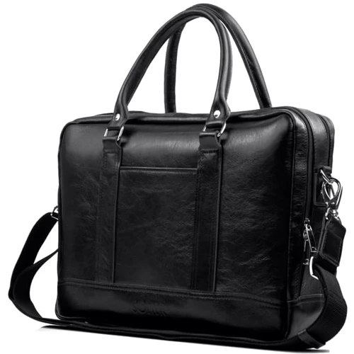 Solier ABERDEEN Leather Bag Black (SL02Black) for MacBook Pro 15"