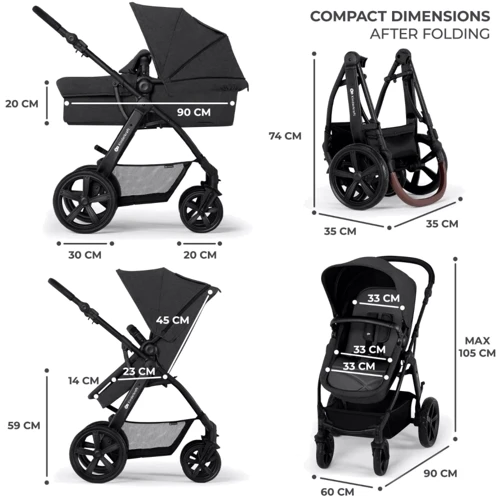 Универсальная коляска 3 в 1 Kinderkraft Moov 2 Pure Black (KSMOOV02BLKEV00) фото 14