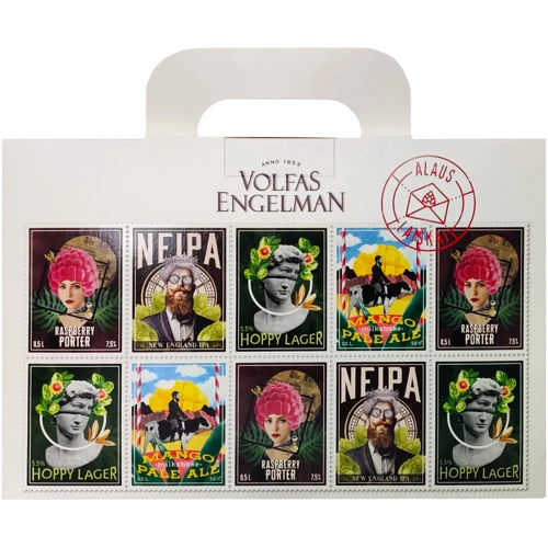 Подарочный набор пива Volfas Engelman в ассортименте 4х0.5 л (4770301235000): Объем, л 2