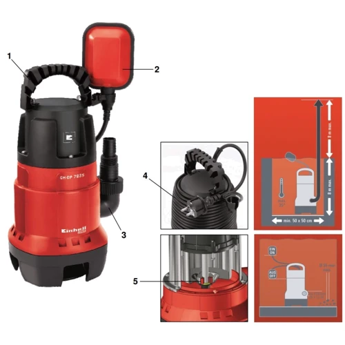 Насос дренажный Einhell GH-DP 7835 (4170682): Тип насосные станции