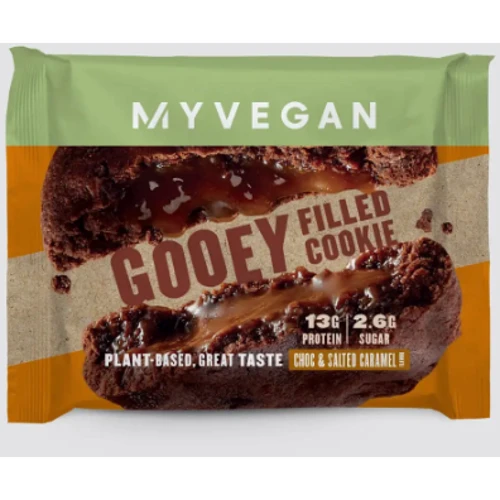 Веганское протеиновое печенье Myprotein Gooey Filled Cookie 12x75g Choc-Salted Caramel: Вес 900 г