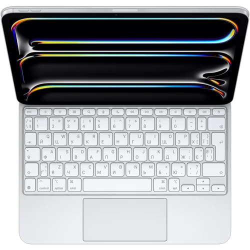 Аксессуар для iPad Apple Magic Keyboard for iPad Pro 11‑inch (M4) - Ukrainian - White (MWR03UA/A)