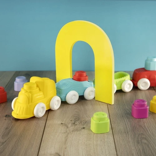 Ігровий набір з конструктором Clementoni Sensory Train серія Soft Clemmy (8005125174249)