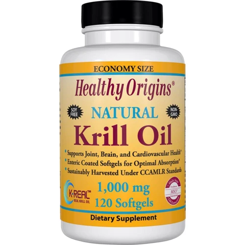 Healthy Origins Krill Oil 1,000 mg (K-Real) 120 Softgels Масло криля