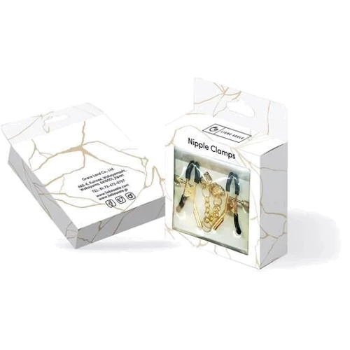 Затискачі для сосків Liebe Seele Hollow Heart Nipple Clamps Gold