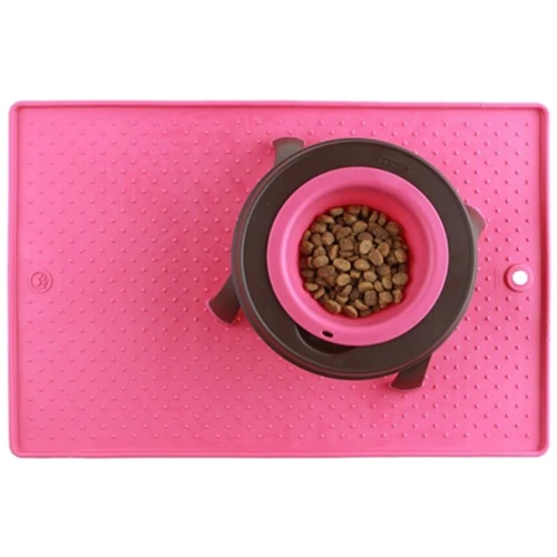Антиковзний килимок Dexas Pet Bowl Grippmat під миски для собак та котів маленький 33х48 см рожевий (dx30437): Тип Коврики под миски