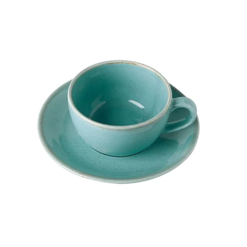 Чашка чайна Porland Seasons Turquoise 200 мл із блюдцем 160 мм у наборі (213-222105.T): Тип Чашка c блюдцем