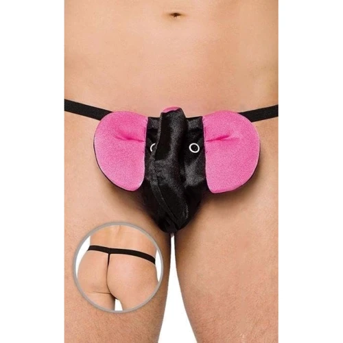 Мужские трусы SoftLine Thong 4445, S-L (black/pink)