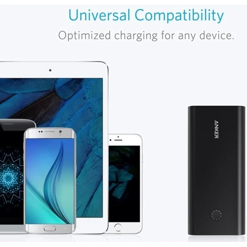 Зовнішній акумулятор ANKER Power Bank PowerCore+ 26800mAh QC3.0 Black (A1374H11): Вихідна напруга, В 5