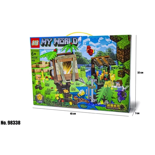 Конструктор MyWorld Minecraft Хижина в лесу, 458 эл. (98338)
