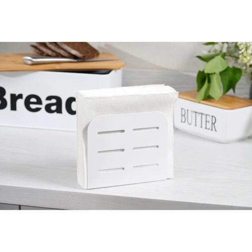 Салфетница Ardesto Midori 15х4х12.5см металл Белый (AR0910W)