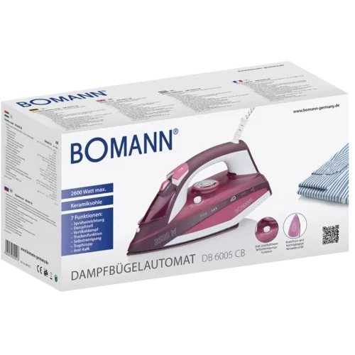 Утюг Bomann DB 6005 CB: Подключение проводное