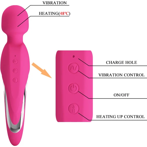 Вибратор с функцией нагрева Pretty Love Micheal Heat Massager Pink