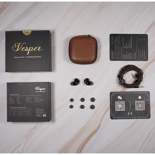 Наушники Queen of Audio Vesper Galaxy Grey: Тип конструкции вакуумные