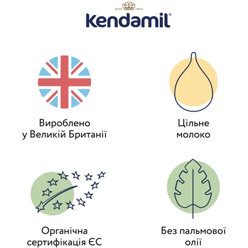 Сухая молочная смесь Kendamil Organic 1 с рождения до 6 мес. 800 г (77000332): Возраст 0 - 6 месяцев