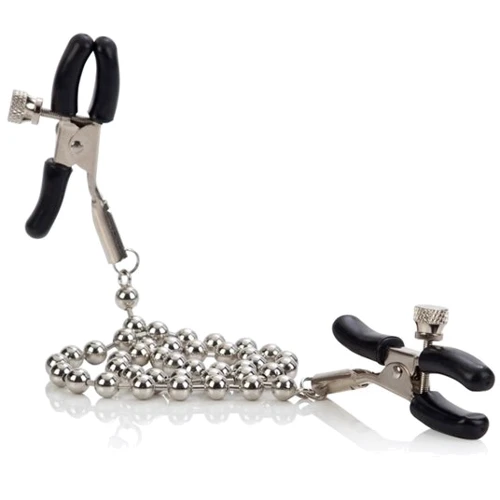 Зажимы для сосков Nipple Clamps Silver Beaded