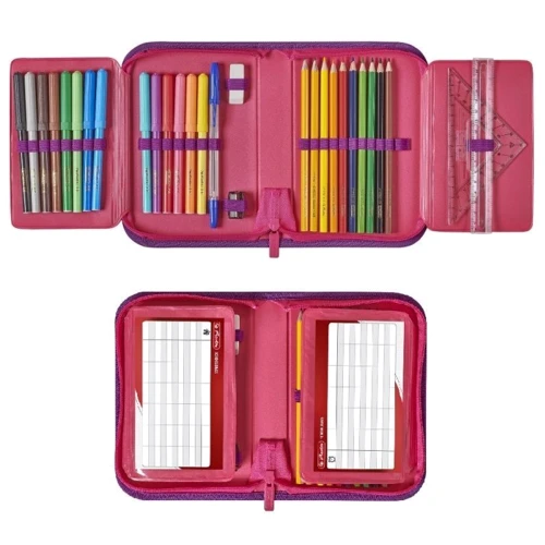 Пенал с наполнением 31 предмет Herlitz Cubes Pink Кубики розовые (50020973): Год выпуска коллекции 2019