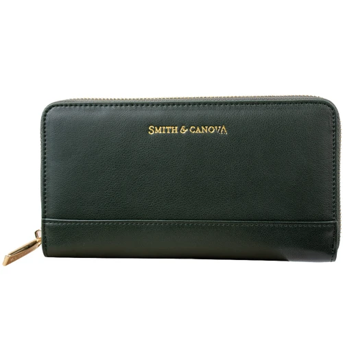 Жіночий гаманець Smith & Canova зелений (FUL-26813-dkgreen)