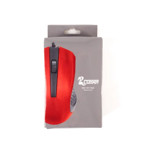 Мышь COBRA MO-101 Red: Эргономика симметричная для левшей